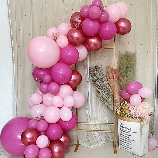 94 Balloons Garland Arch Party Decorations Kit - Rose Gold Blush and Pink BLOON_KIT04_PKRG