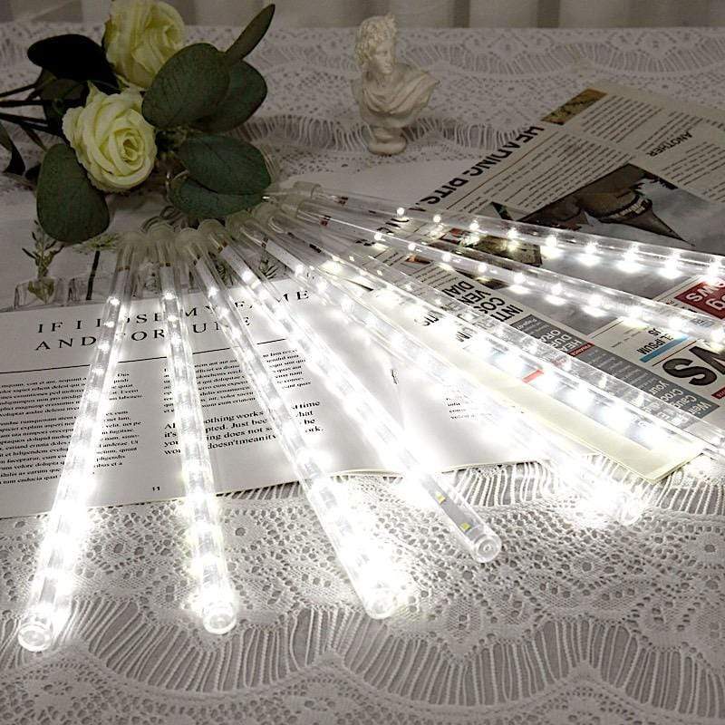 96" long Meteor Rain Sequence LED Lights - Clear LED_GRLD04_CLR