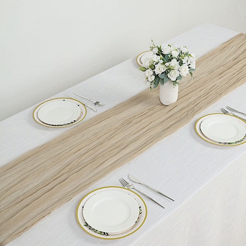 10 ft Cheesecloth Table Runner Cotton Wedding Linens