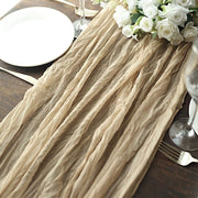 10 ft Cheesecloth Table Runner Cotton Wedding Linens