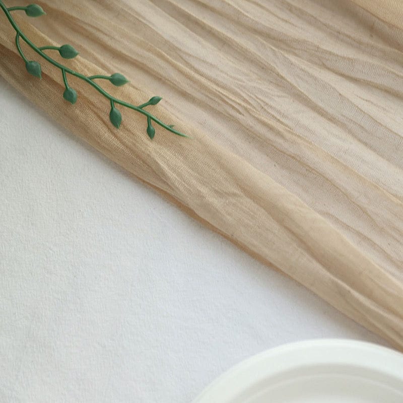10 ft Cheesecloth Table Runner Cotton Wedding Linens