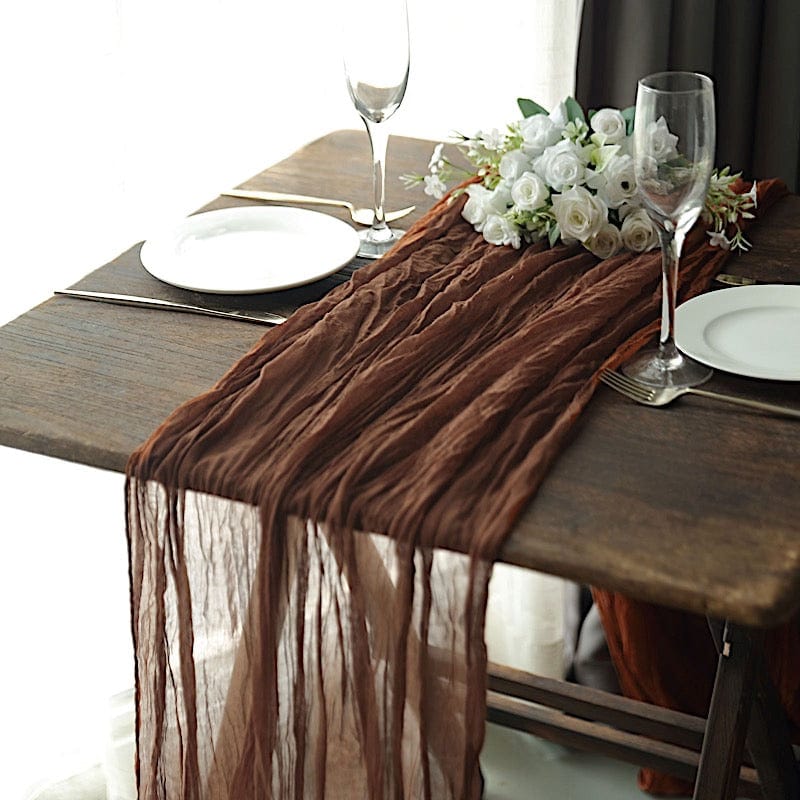 10 ft Cheesecloth Table Runner Cotton Wedding Linens