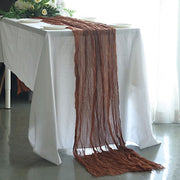 10 ft Cheesecloth Table Runner Cotton Wedding Linens RUN_CHES_BRN