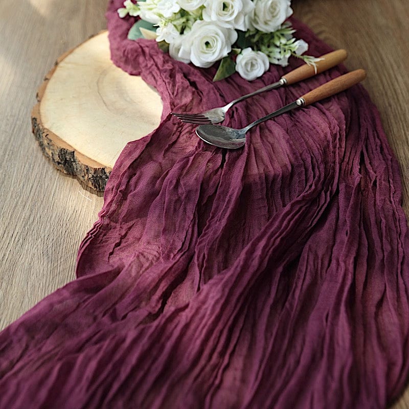 10 ft Cheesecloth Table Runner Cotton Wedding Linens