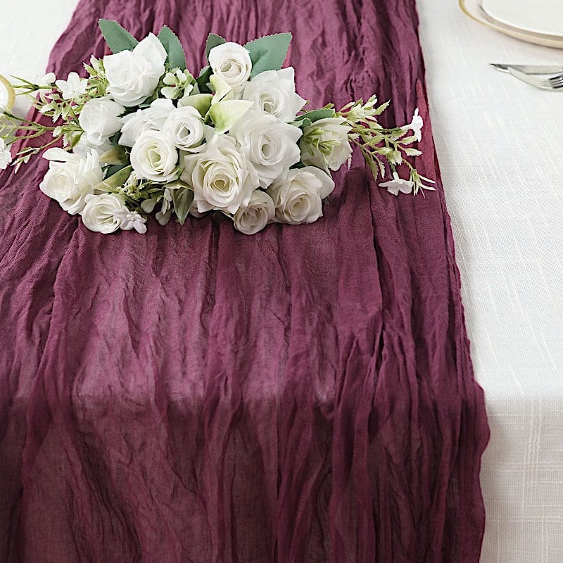 10 ft Cheesecloth Table Runner Cotton Wedding Linens