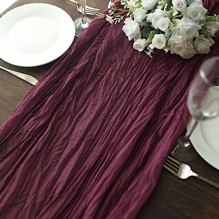 10 ft Cheesecloth Table Runner Cotton Wedding Linens