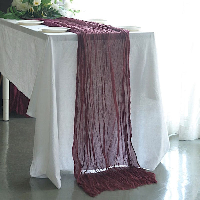 10 ft Cheesecloth Table Runner Cotton Wedding Linens RUN_CHES_EGG