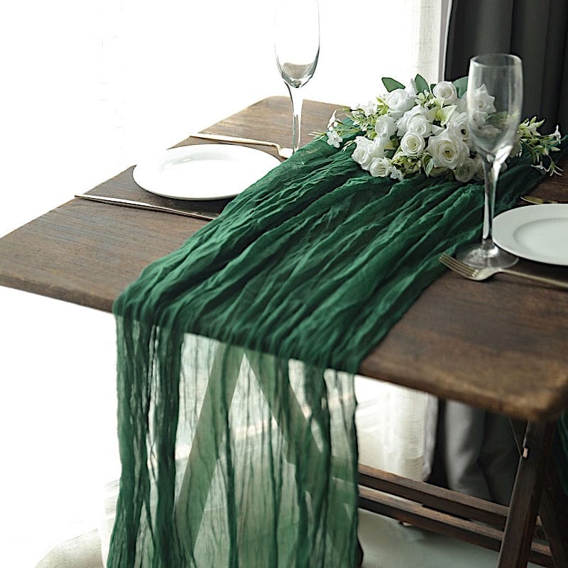 10 ft Cheesecloth Table Runner Cotton Wedding Linens