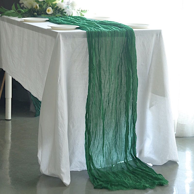 10 ft Cheesecloth Table Runner Cotton Wedding Linens RUN_CHES_HUNT