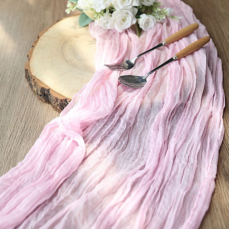 10 ft Cheesecloth Table Runner Cotton Wedding Linens