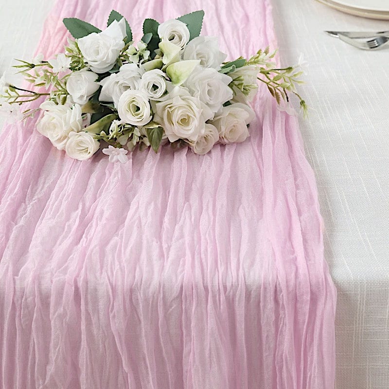 10 ft Cheesecloth Table Runner Cotton Wedding Linens