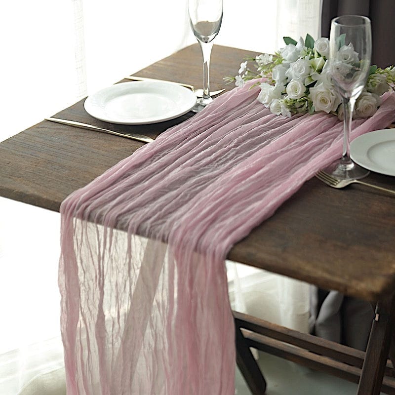 10 ft Cheesecloth Table Runner Cotton Wedding Linens