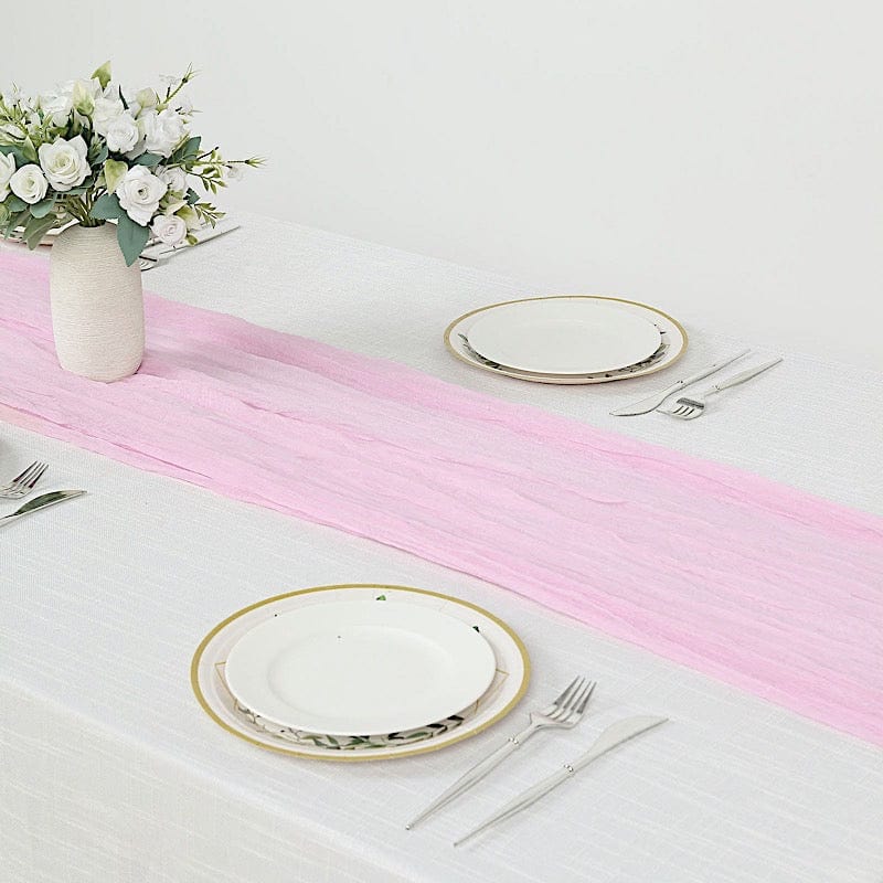 10 ft Cheesecloth Table Runner Cotton Wedding Linens
