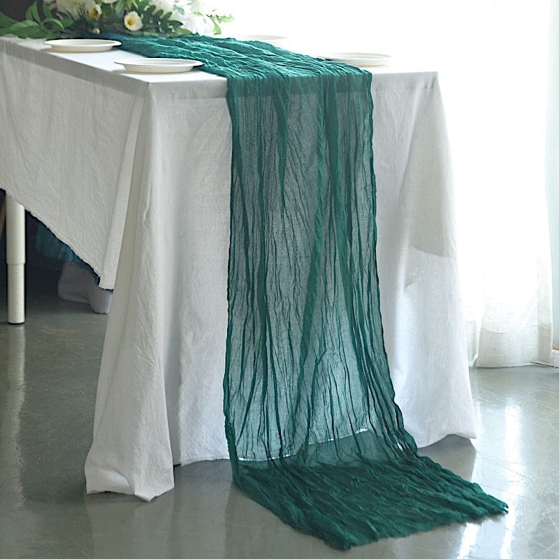10 ft Cheesecloth Table Runner Cotton Wedding Linens RUN_CHES_TEAL