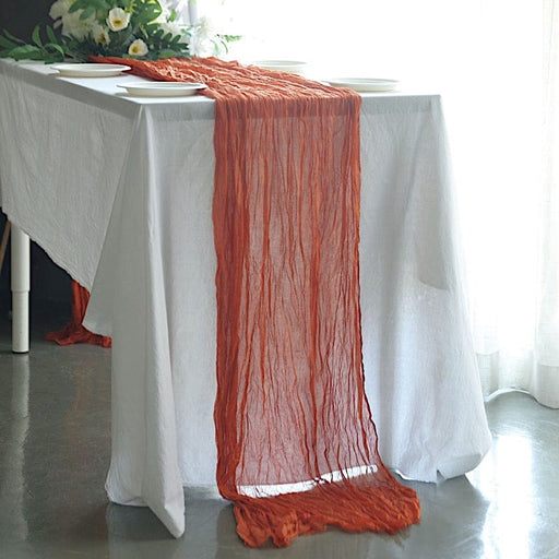 10 ft Cheesecloth Table Runner Cotton Wedding Linens