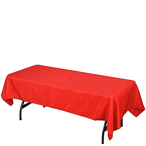 60x102" Polyester Rectangular Tablecloth Wedding Table Linens TAB_60102_RED_POLY