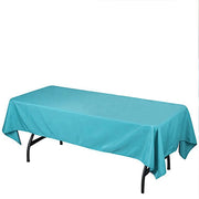 60x102" Polyester Rectangular Tablecloth Wedding Table Linens TAB_60102_TURQ_POLY