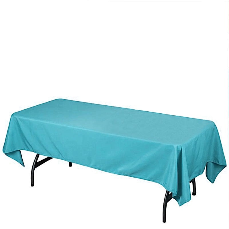 60x102" Polyester Rectangular Tablecloth Wedding Table Linens TAB_60102_TURQ_POLY