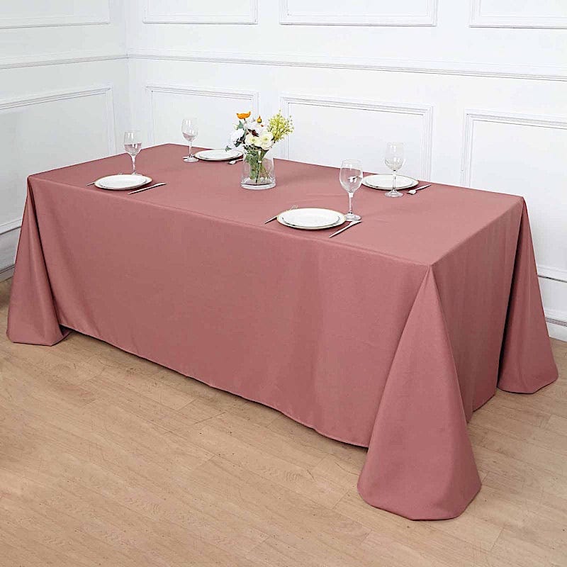 90" x 132" Polyester Rectangular Tablecloth