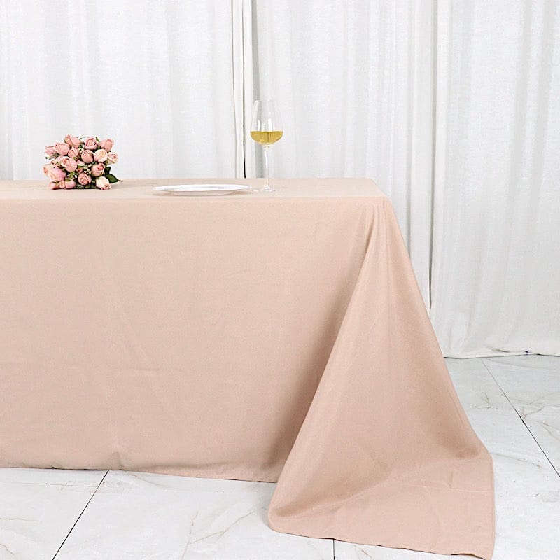90" x 132" Polyester Rectangular Tablecloth