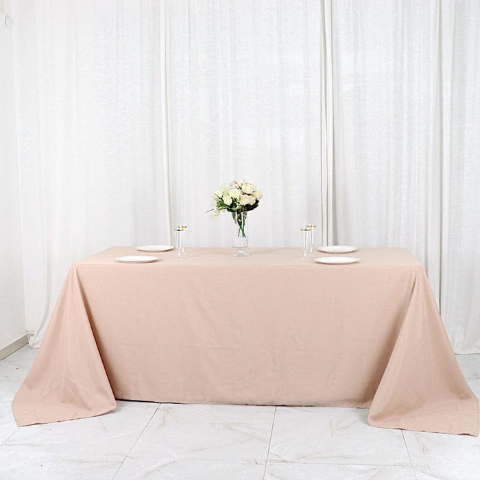 90" x 132" Polyester Rectangular Tablecloth TAB_90132_NUDE_POLY