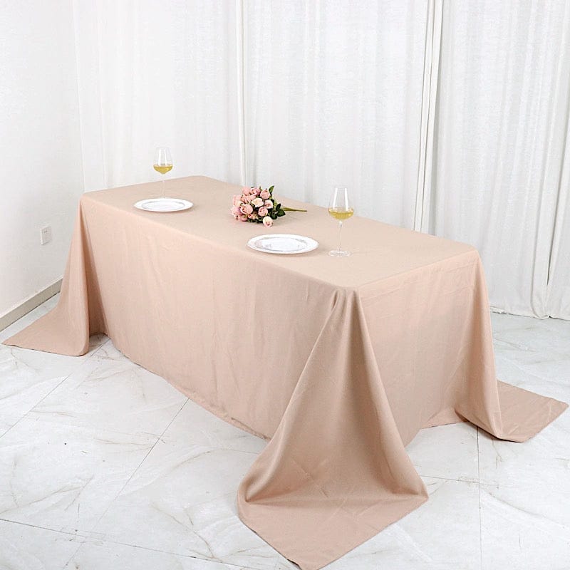 90" x 132" Polyester Rectangular Tablecloth