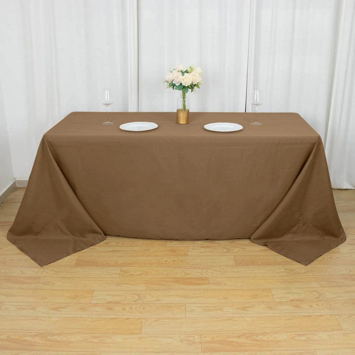 90" x 132" Polyester Rectangular Tablecloth TAB_90132_TAUP_POLY