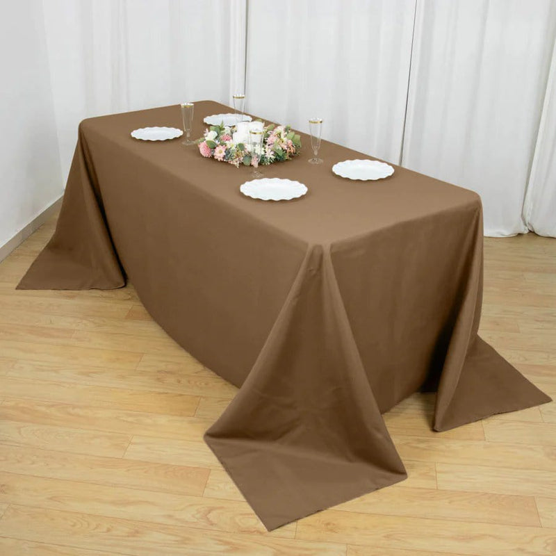 90" x 132" Polyester Rectangular Tablecloth