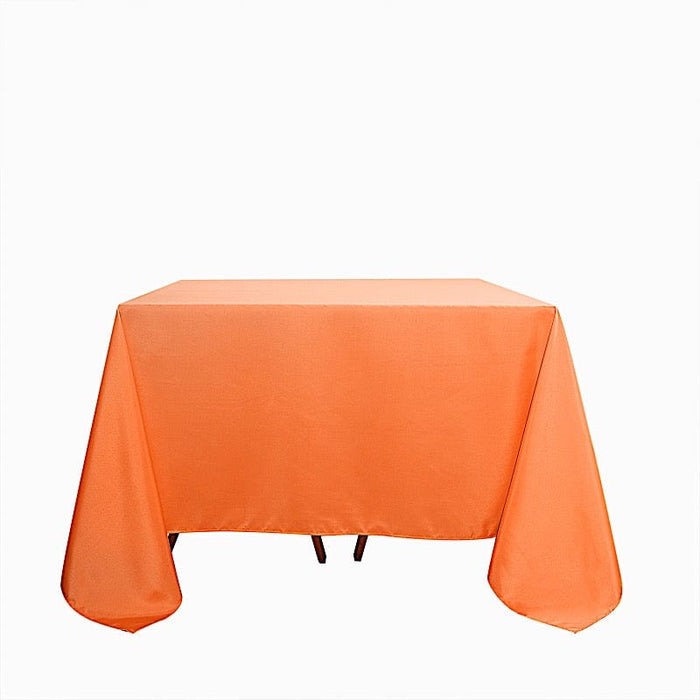 90" x 90" Polyester Square Tablecloth TAB_SQUR_90_ORNG_POLY