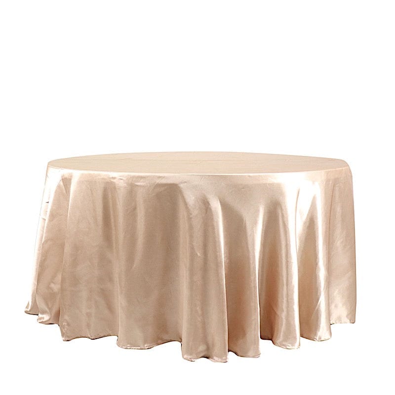 120" Satin Round Tablecloth Wedding Party Table Linens