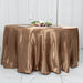 120" Satin Round Tablecloth Wedding Party Table Linens TAB_STN120_TAUP