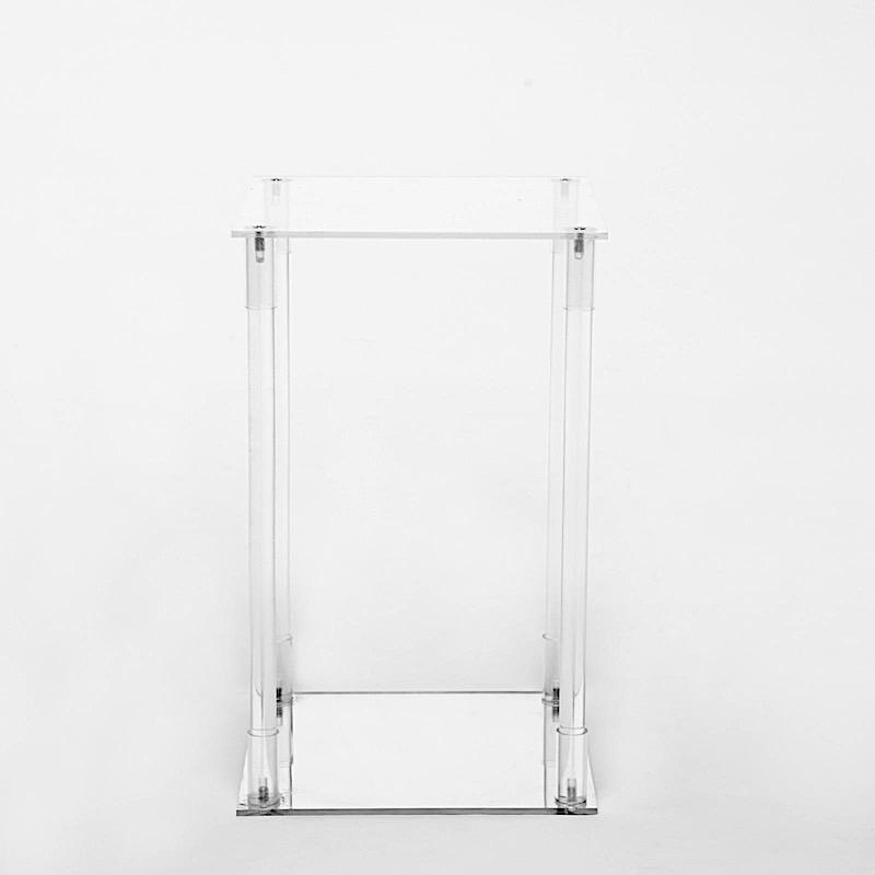 Acrylic Flower Stand Column Vase PROP_BOX_003_16_CLR