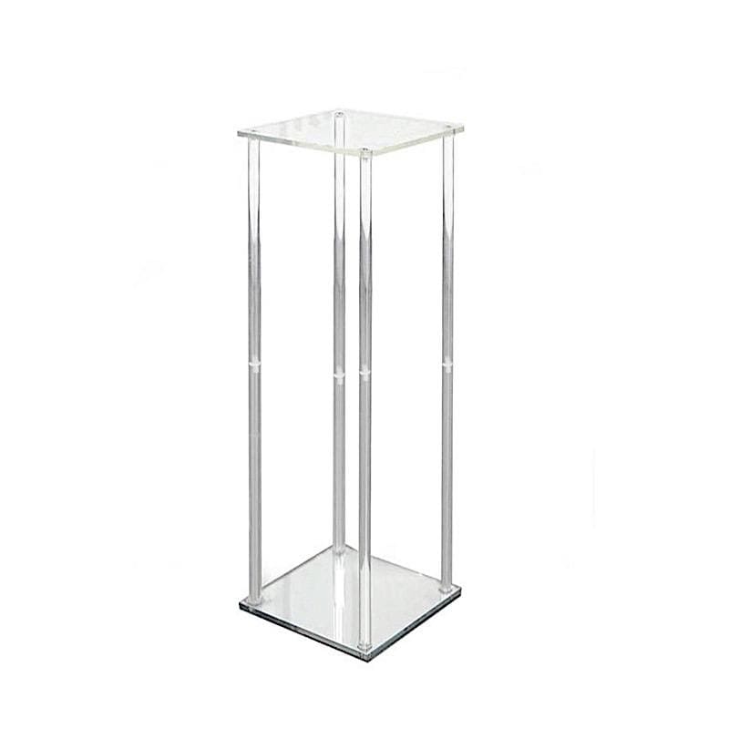 Acrylic Flower Stand Column Vase PROP_BOX_003_48_CLR