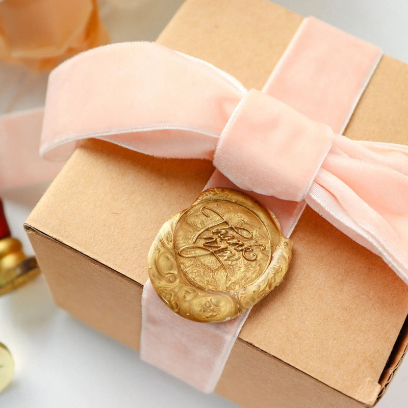 Antique "Thank You" and "With Love" Wax Seal Stamp Kit - Gold and Silver STK_SEAL_SMP01_GDSV
