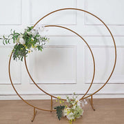 Balloon Circle Metal Frame Wedding Arch Backdrop Stand - Gold