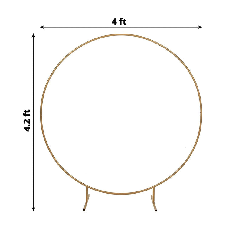 Balloon Circle Metal Frame Wedding Arch Backdrop Stand - Gold