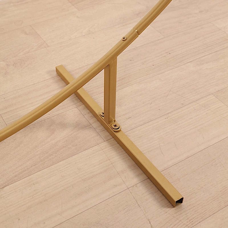 Balloon Circle Metal Frame Wedding Arch Backdrop Stand - Gold