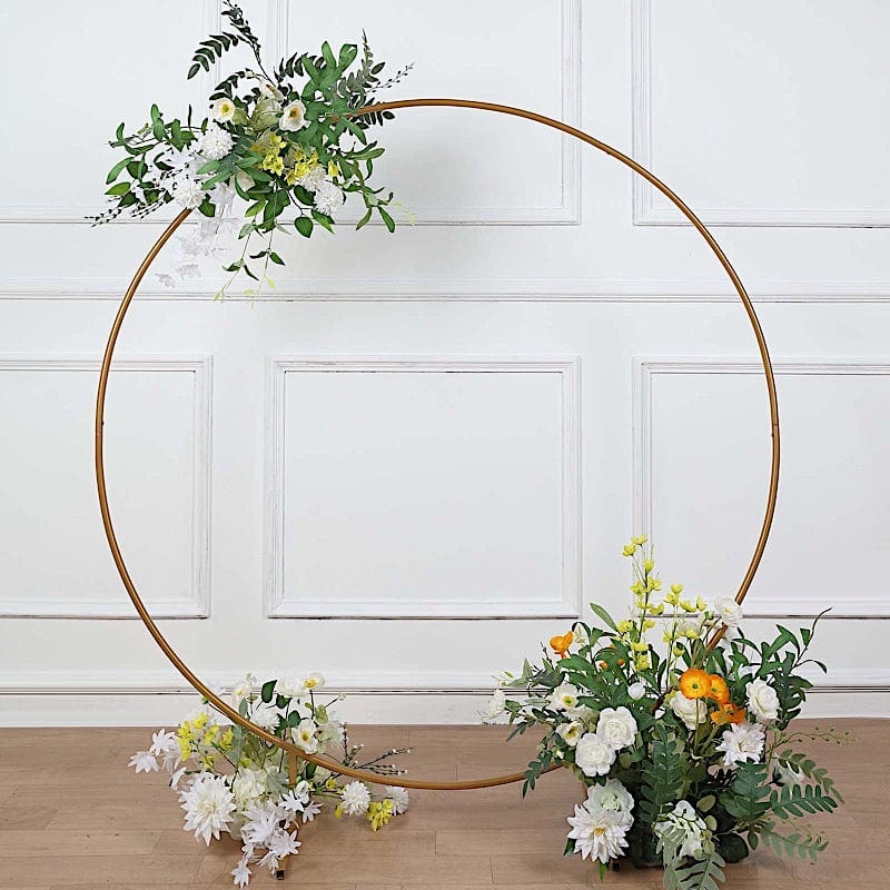 Balloon Circle Metal Frame Wedding Arch Backdrop Stand - Gold