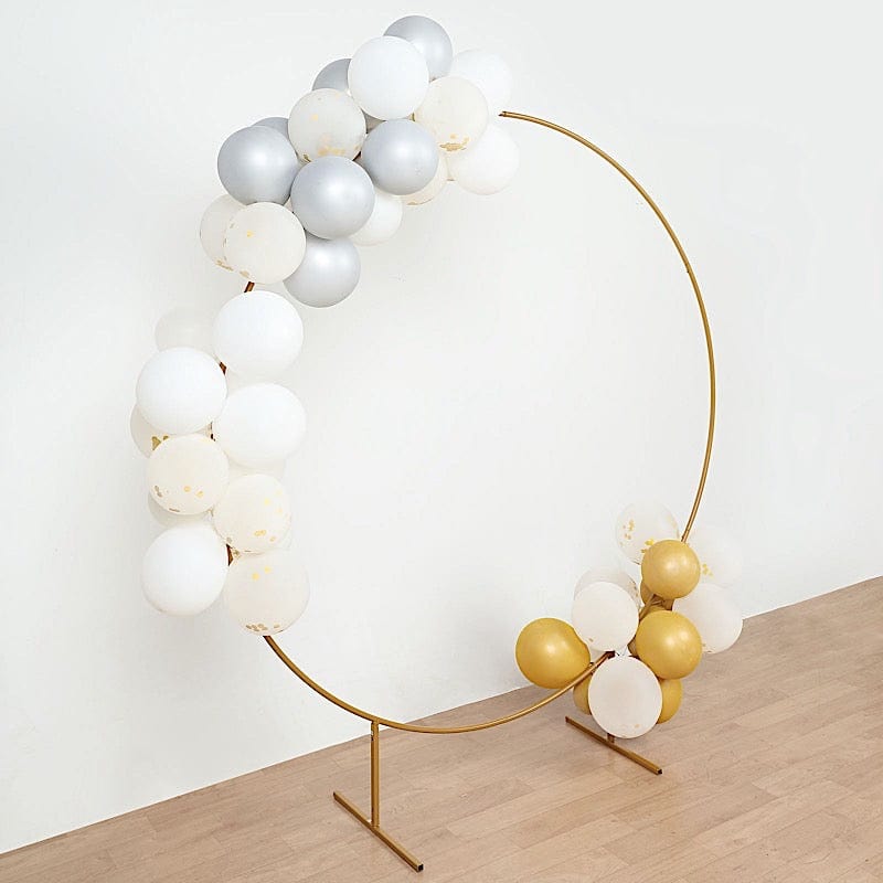 Balloon Circle Metal Frame Wedding Arch Backdrop Stand - Gold