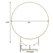 Balloon Circle Metal Frame Wedding Arch Backdrop Stand - Gold
