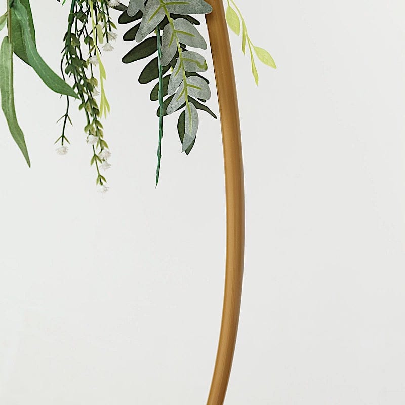 Balloon Circle Metal Frame Wedding Arch Backdrop Stand - Gold