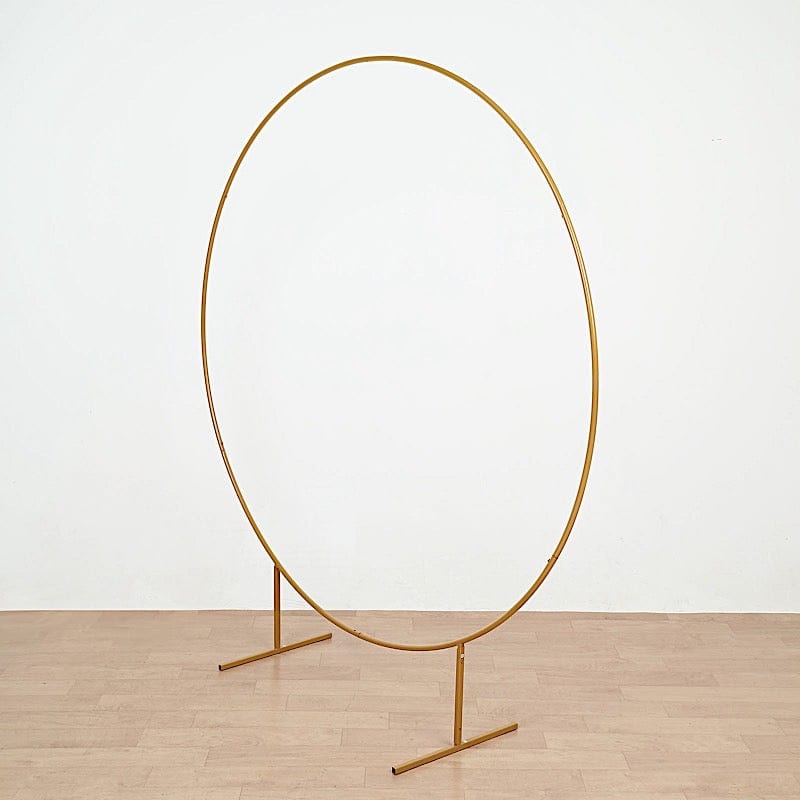 Balloon Circle Metal Frame Wedding Arch Backdrop Stand - Gold