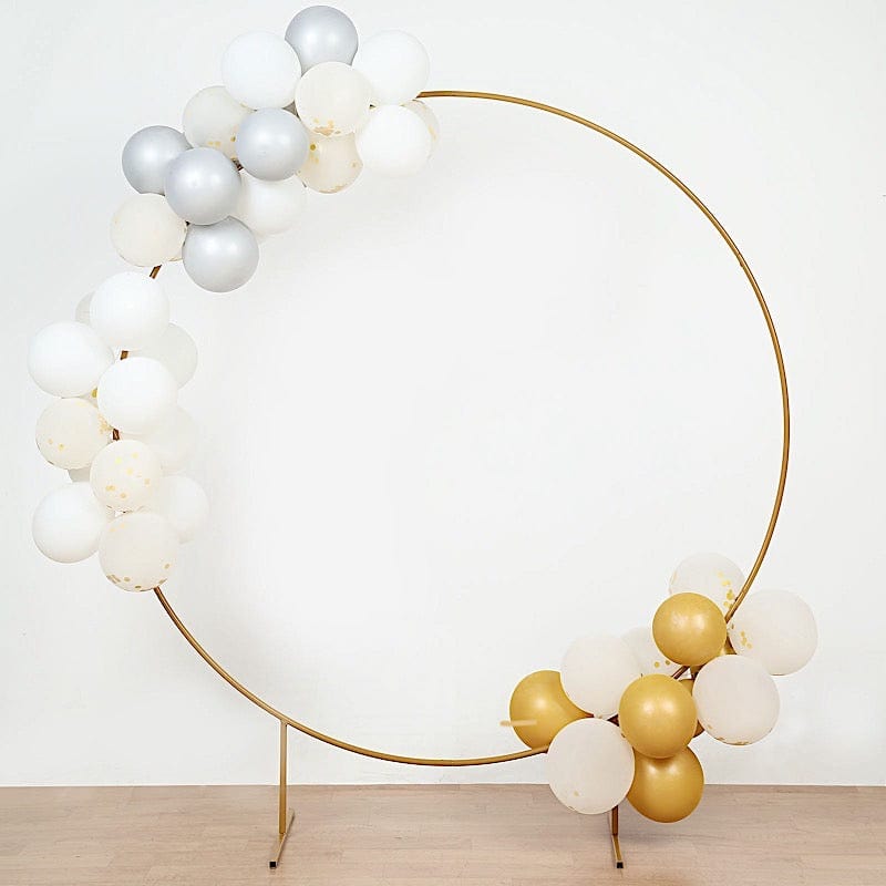 Balloon Circle Metal Frame Wedding Arch Backdrop Stand - Gold