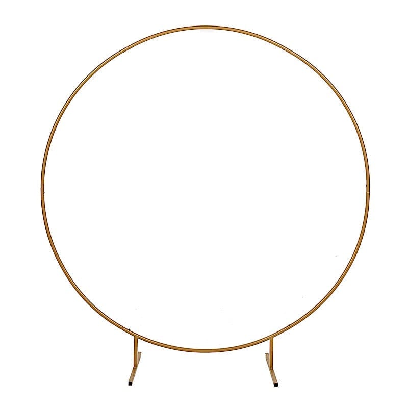 Balloon Circle Metal Frame Wedding Arch Backdrop Stand - Gold BKDP_STNDCIR4_4_GOLD