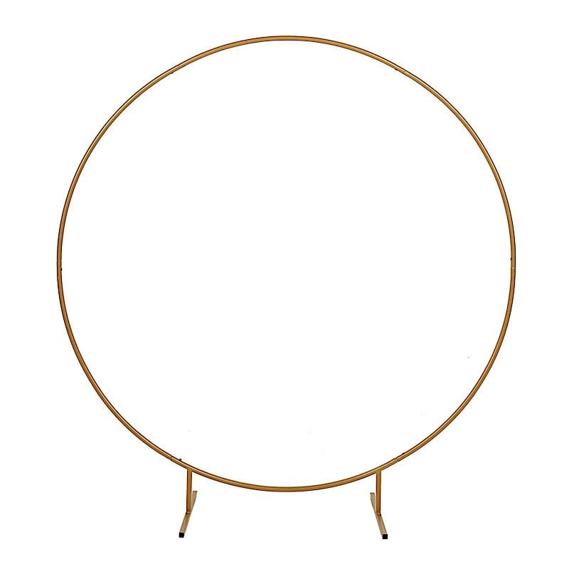 Balloon Circle Metal Frame Wedding Arch Backdrop Stand - Gold BKDP_STNDCIR4_5_GOLD