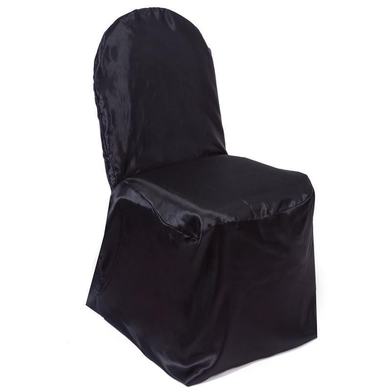 Banquet Chair Cover Satin CHAIR_STNBANQ_BLK