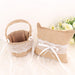 Burlap with Lace Flower Girl Basket and Ring Bearer Pillow - Natural and White WED_CER_FGRB_JUTE01_NAT