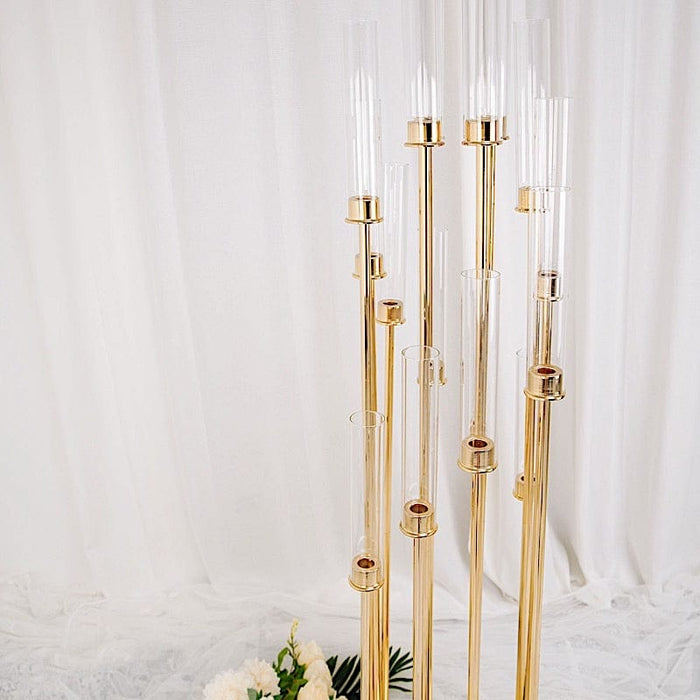 Candelabra Candle Holder Centerpiece with Glass