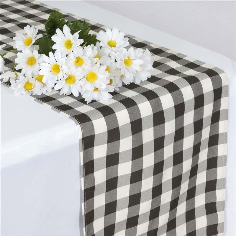 Checkered Gingham Polyester Table Runner