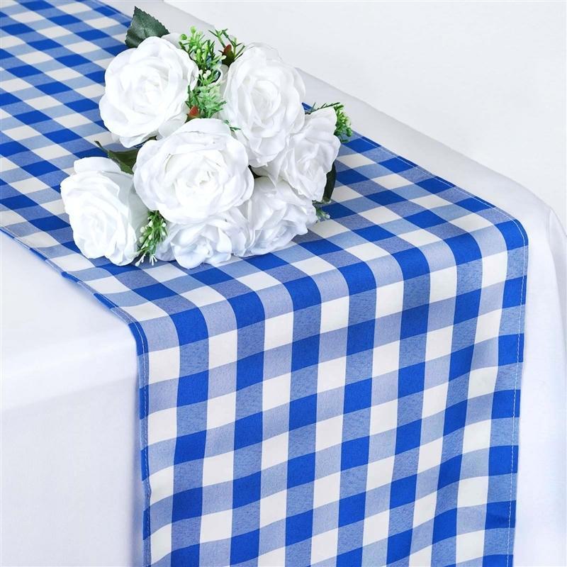 Checkered Gingham Polyester Table Runner